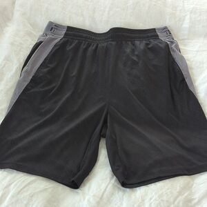 Men's Black and Gray Athletic Shorts